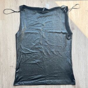 H&M Silver Shimmer Tank | Size L